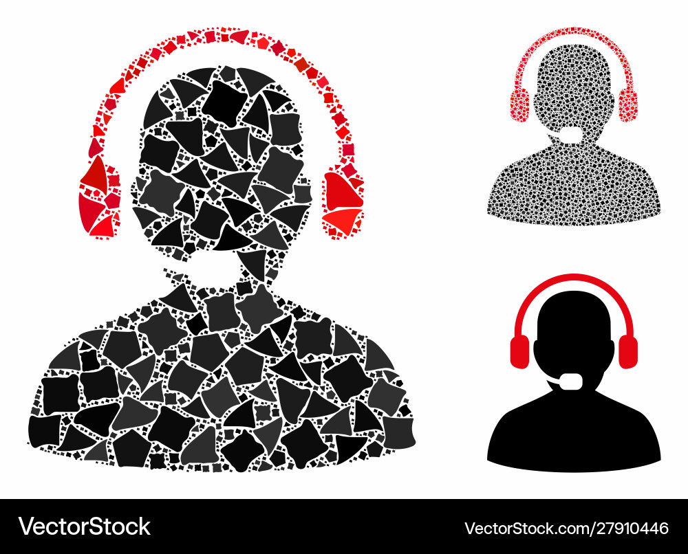 Receptionist mosaic icon humpy items Receptionist mosaic icon humpy items Vector Image