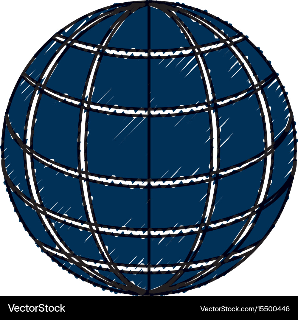 Sphere web networking Vector Image