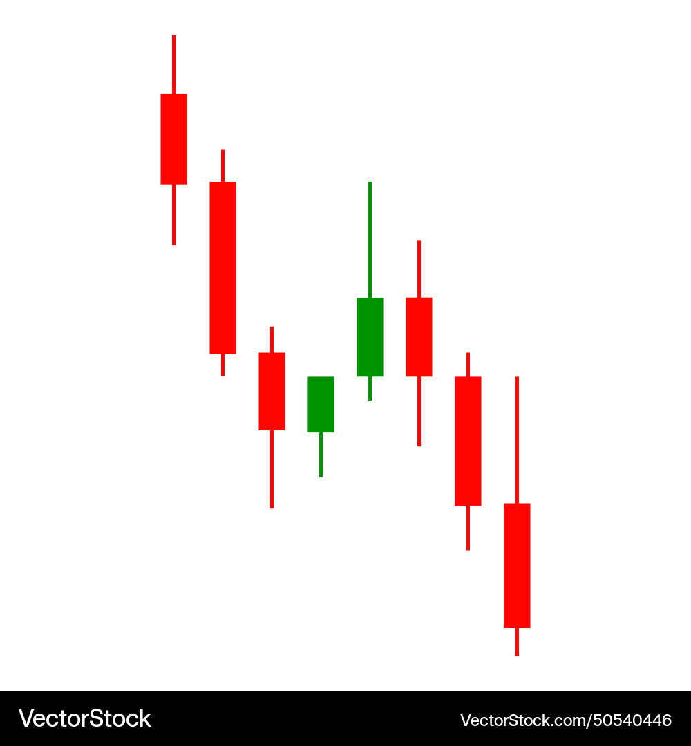 Stock chart candlestick icon Royalty Free Vector Image