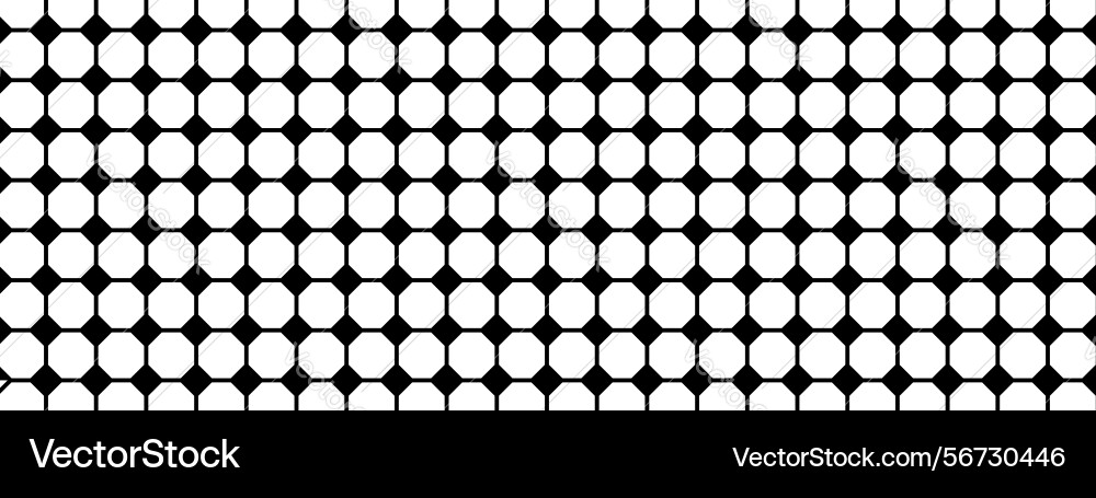 Tile pattern with hexagon and square shapes vector image