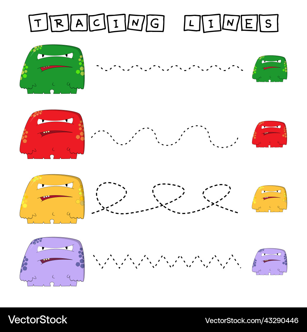 Tracing lines 2 Vector Image