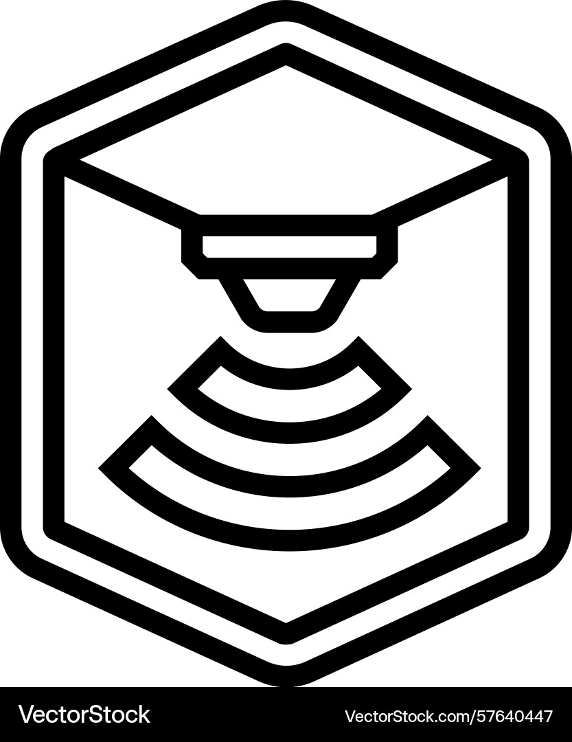 Built sensor line icon Built sensor line icon vector image