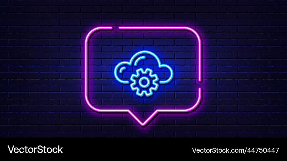 Cloud computing process line icon internet data Cloud computing process line icon internet data vector image