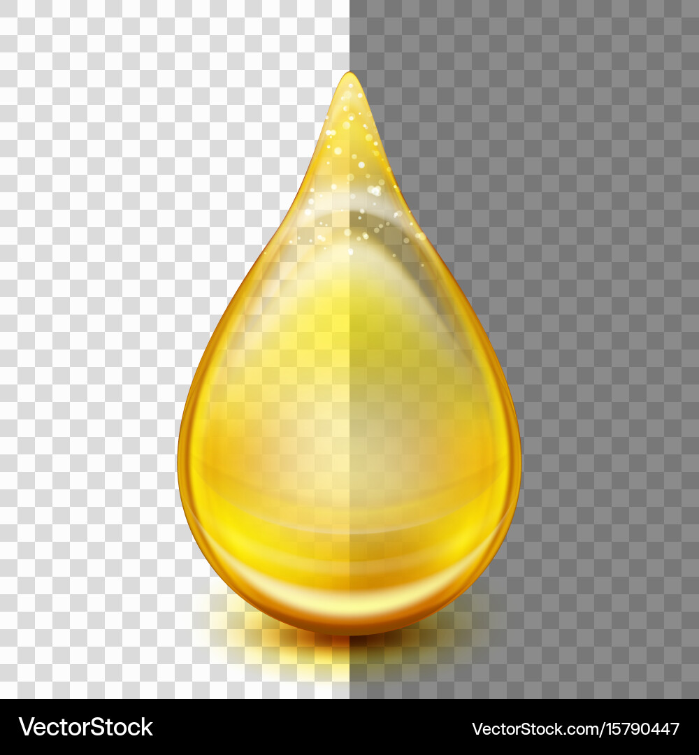 Golden Oil Droplets Vector Image