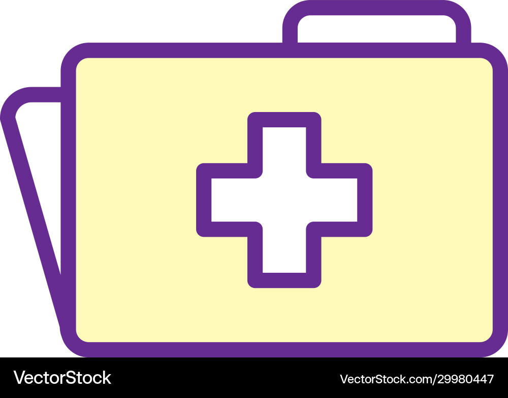 Isolated cross inside file line and fill style Vector Image
