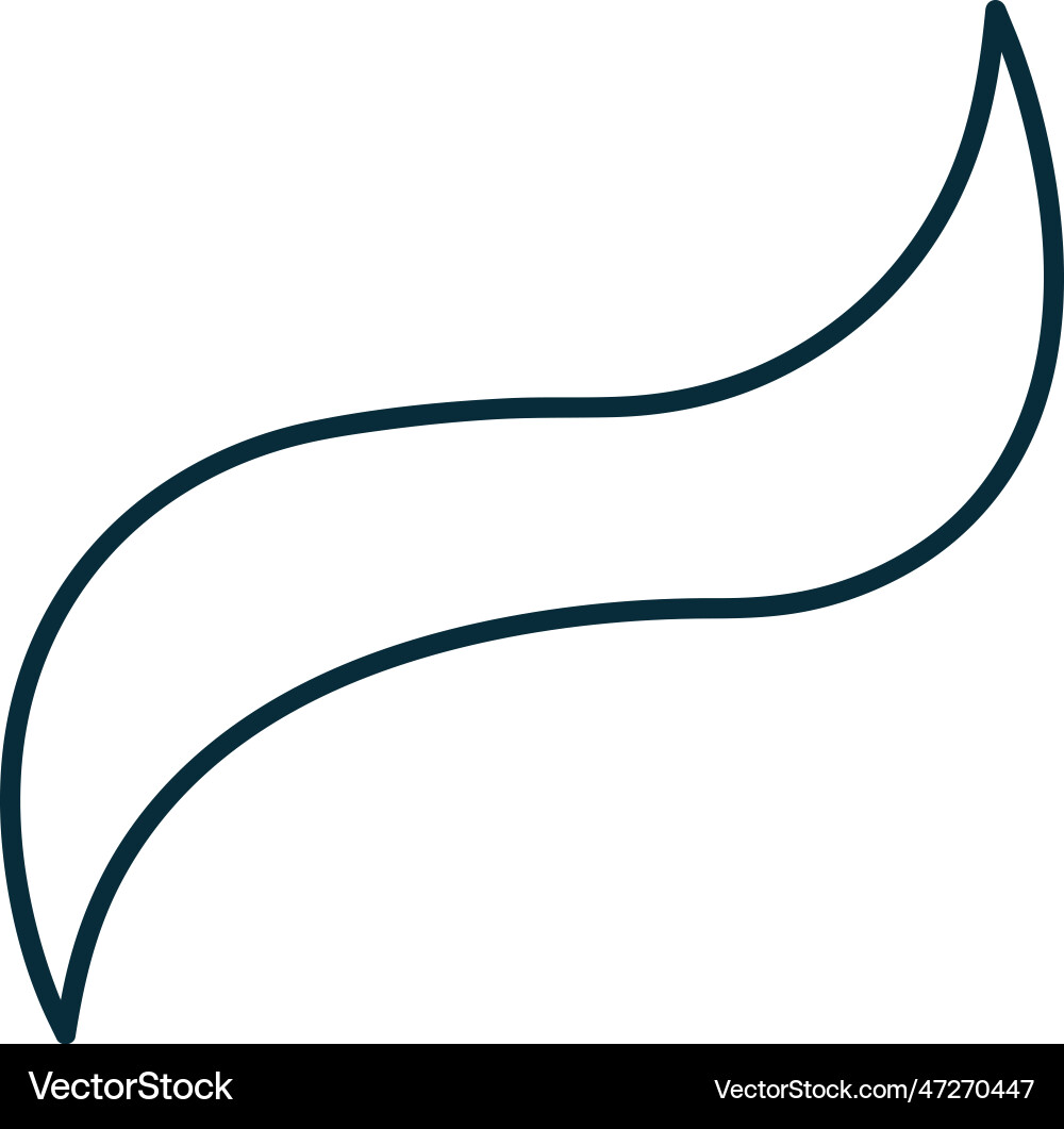 Linear curved shape Royalty Free Vector Image - VectorStock