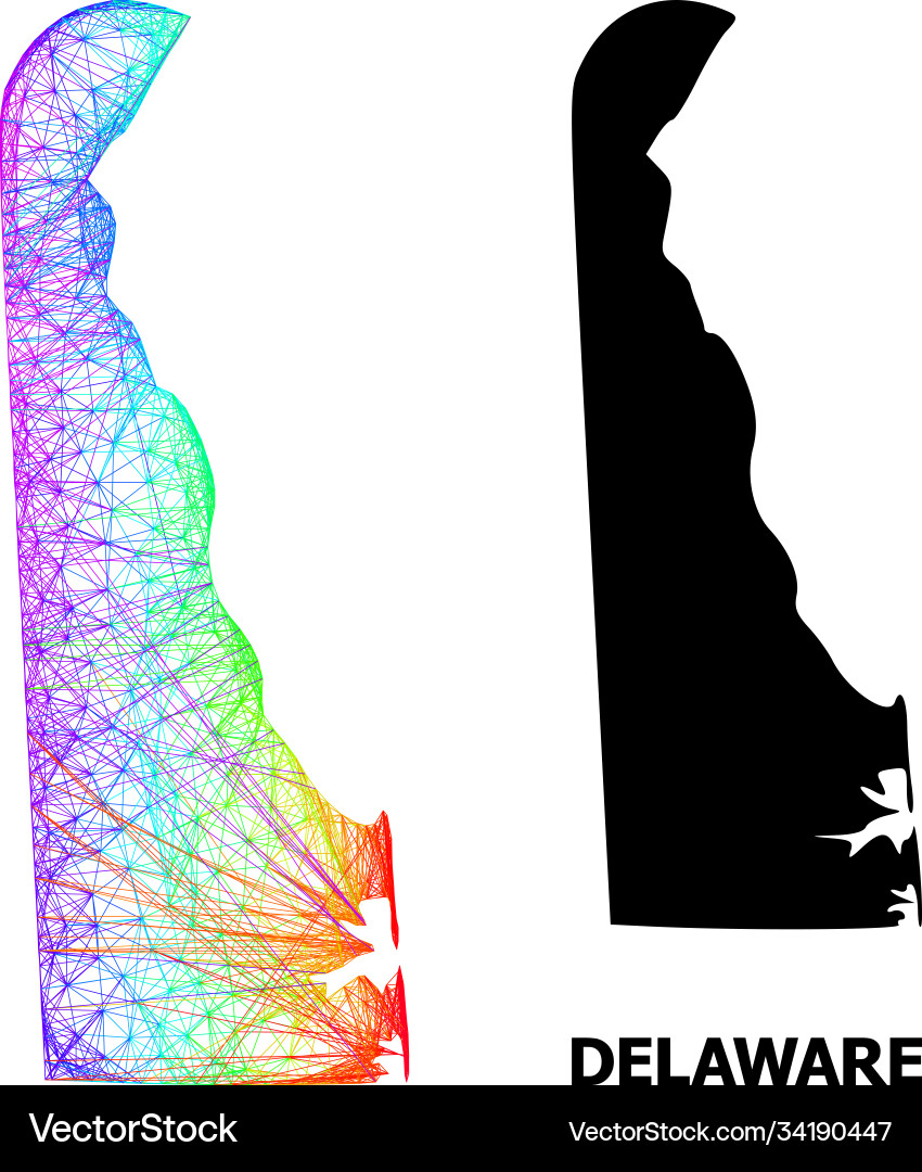 Linear map delaware state with spectrum Vector Image