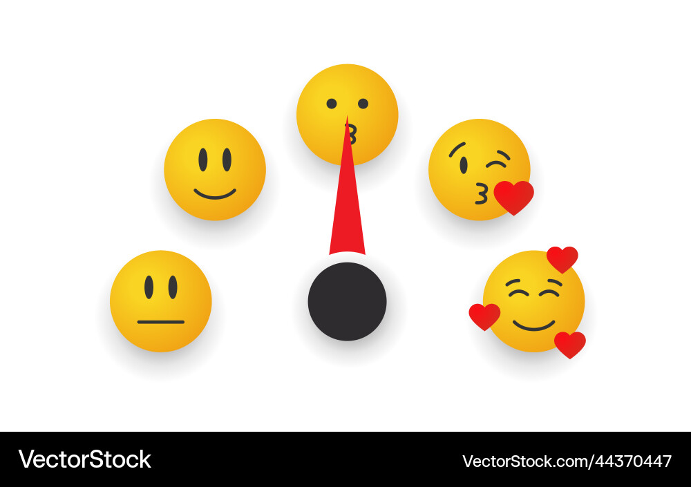 Mood scale satisfaction indicator rating emoticon Mood scale satisfaction indicator rating emoticon vector image