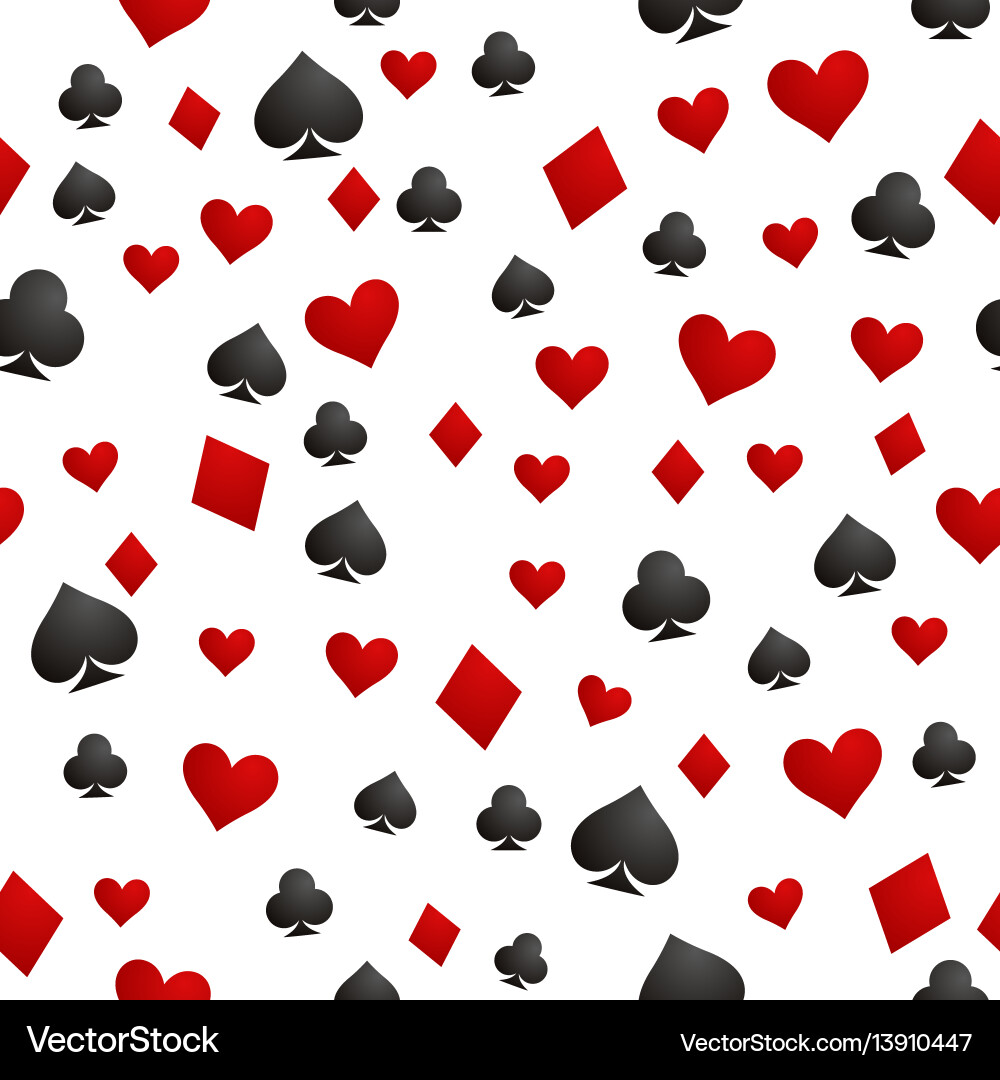 Playing Card Pattern Background vector image