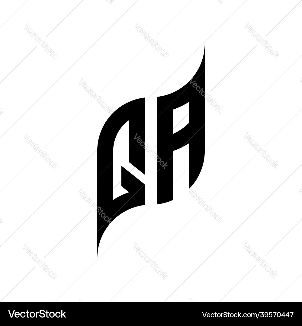 Qa logo monogram design template Vector Image