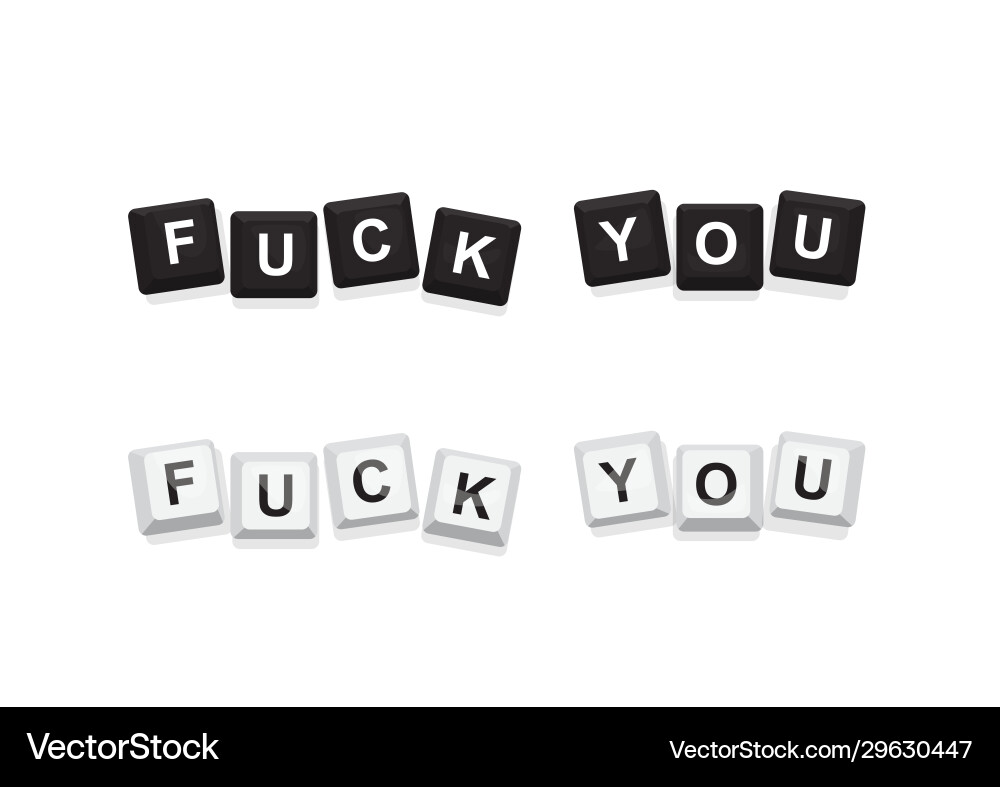 Spelling ' You' with Keyboard Buttons vector image