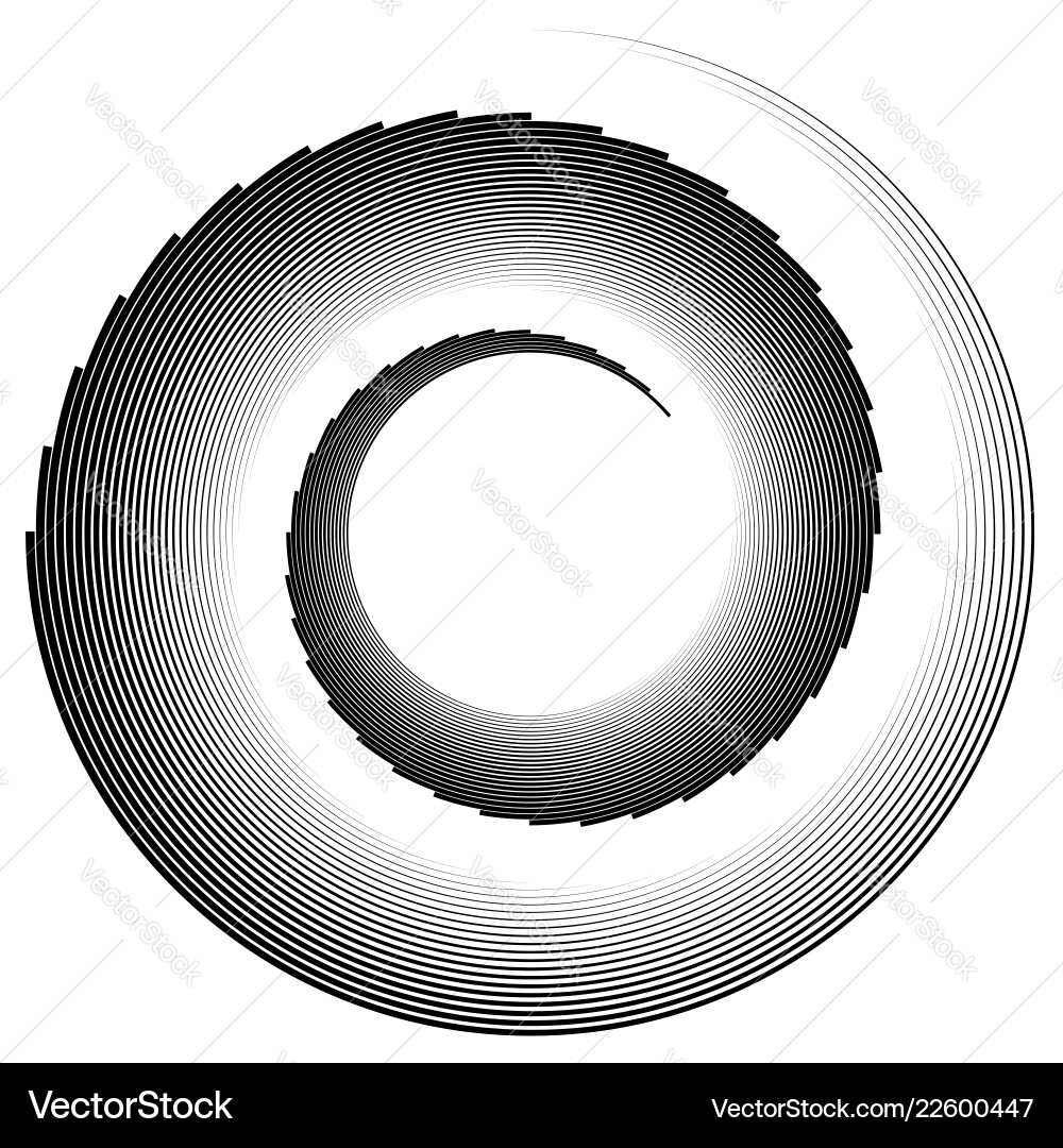Spiral vortex shape element inward Spiral vortex shape element inward vector image