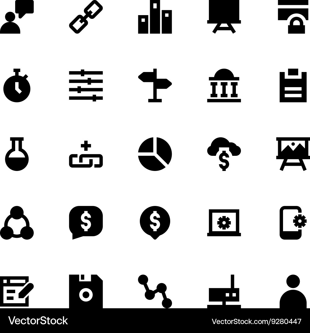 Web design and development icons 6 Vector Image