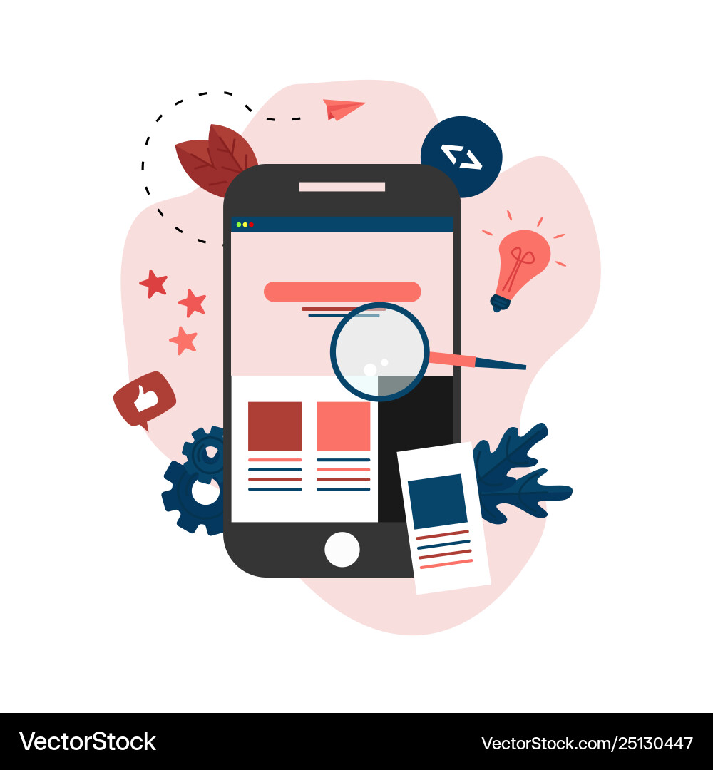 Webpage development and web design concept Vector Image