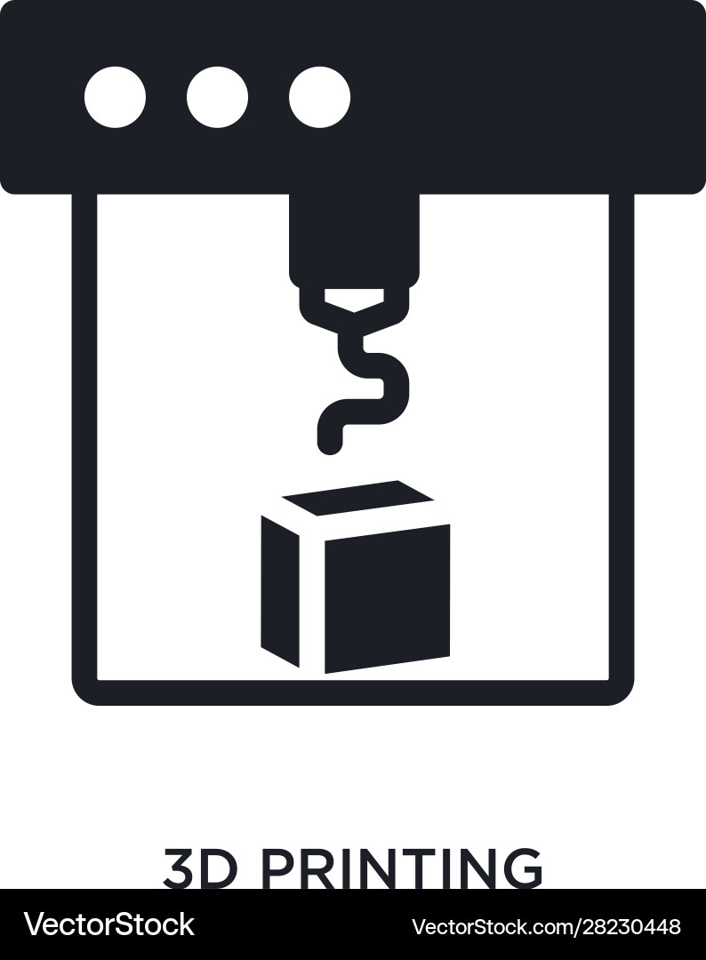 3d printing isolated icon simple element from vector image