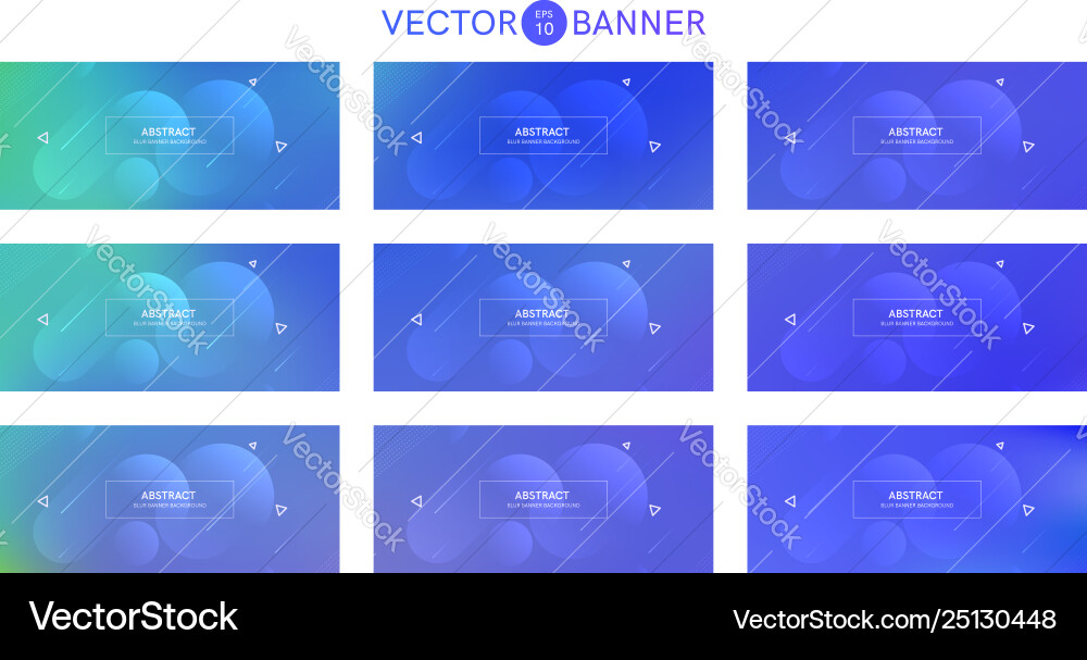 Abstract banner with gradient shapes set Abstract banner with gradient shapes set vector image