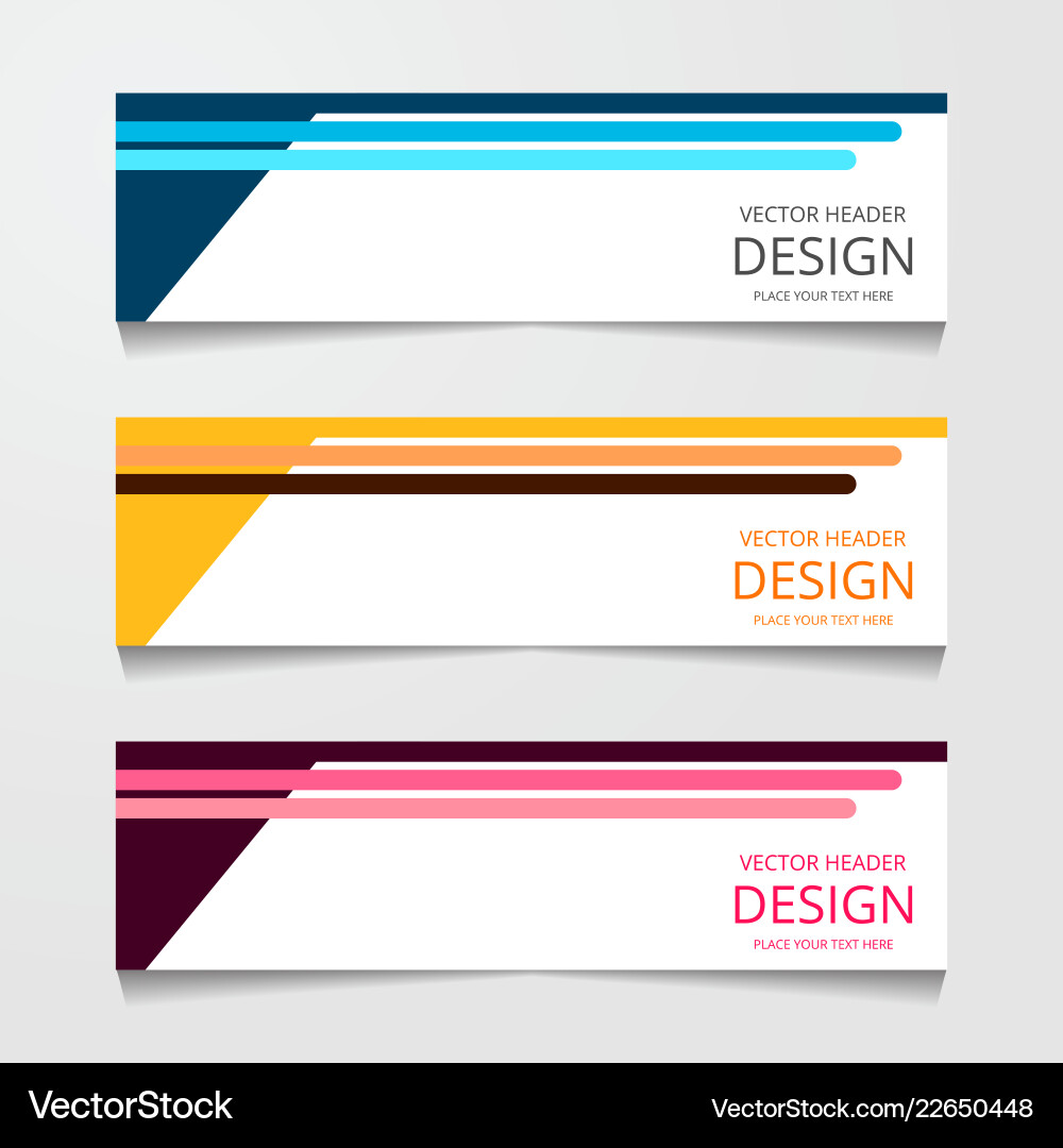 Abstract design banner web template with three Abstract design banner web template with three vector image