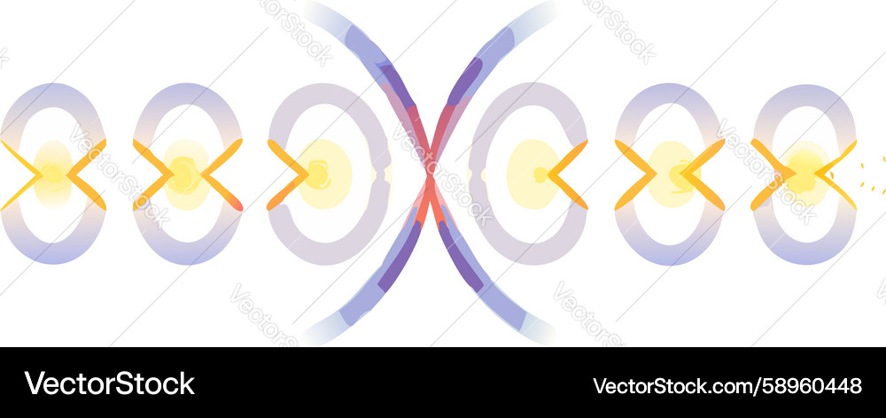 Abstract interlocking chain pattern symbolizing Vector Image