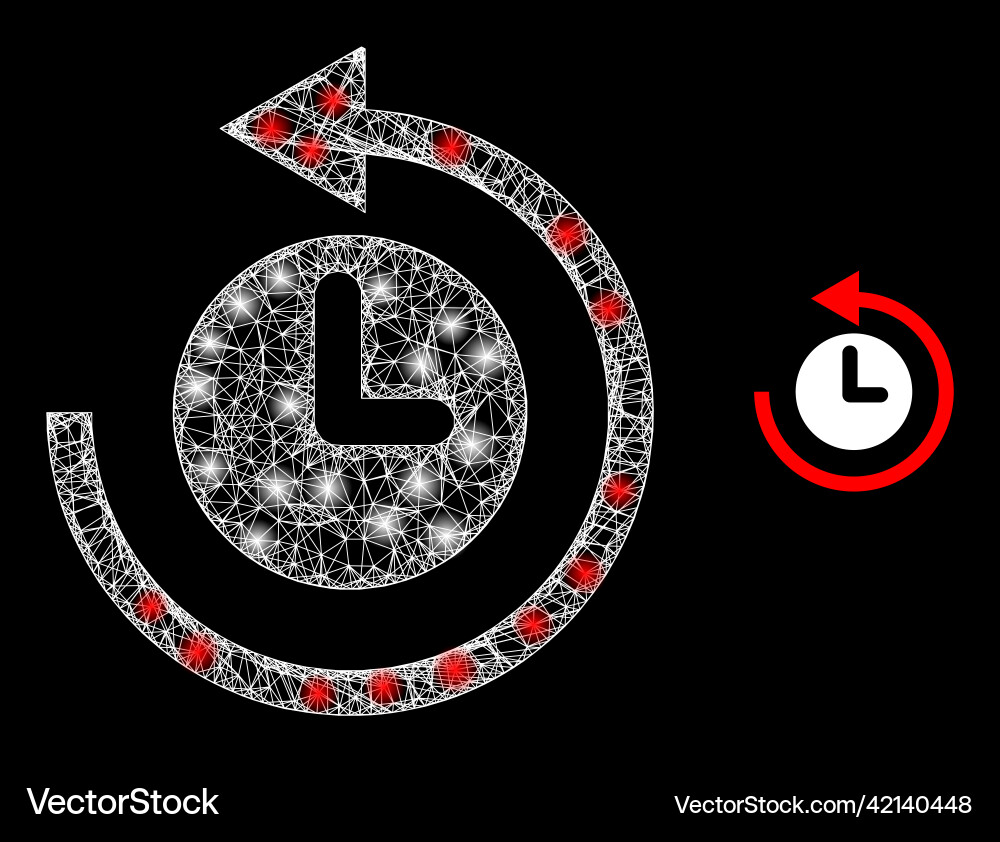 Bright net time return rotation with Bright net time return rotation with vector image