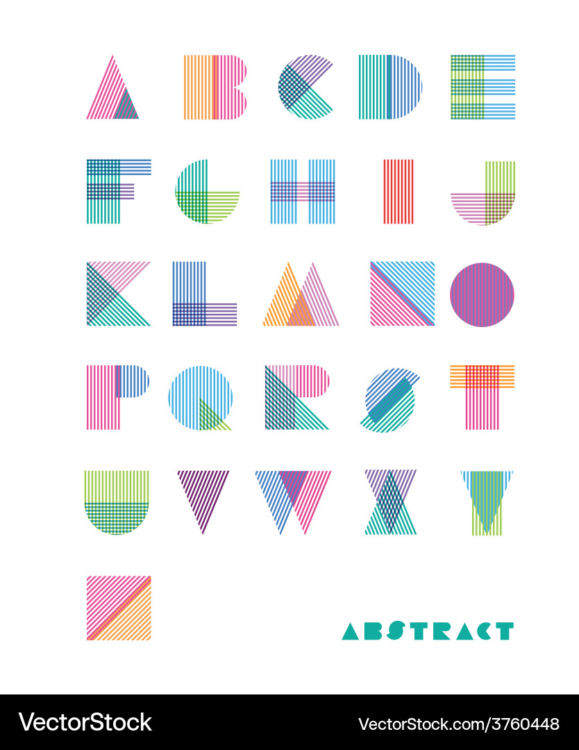 Colorful Geometric Letter Composition vector image