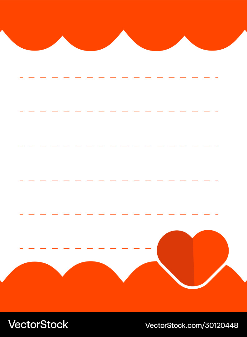Design element notebook and diary with icon love vector image