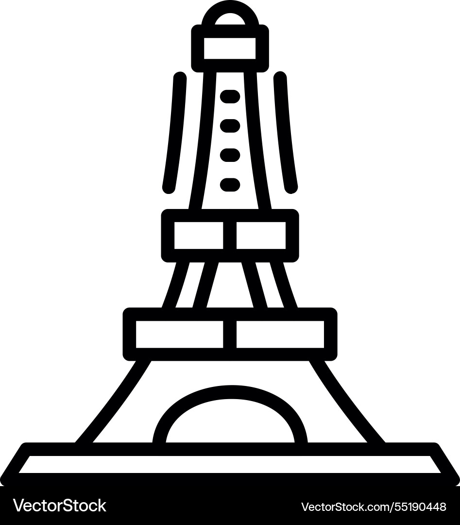Eiffel tower line icon design Vector Image