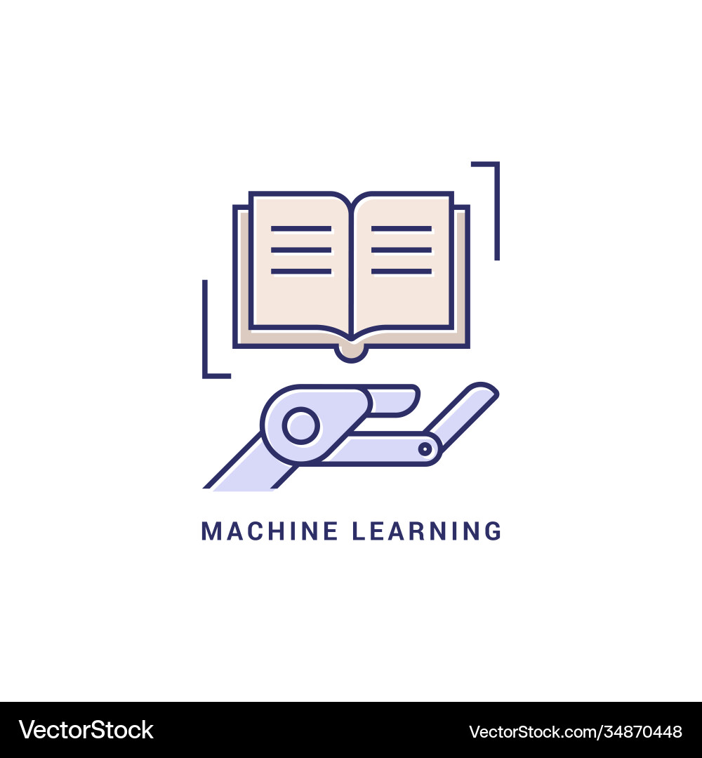 Icon Logo Robotik und maschinelles Lernen Icon Logo Robotik und maschinelles Lernen vektorbild