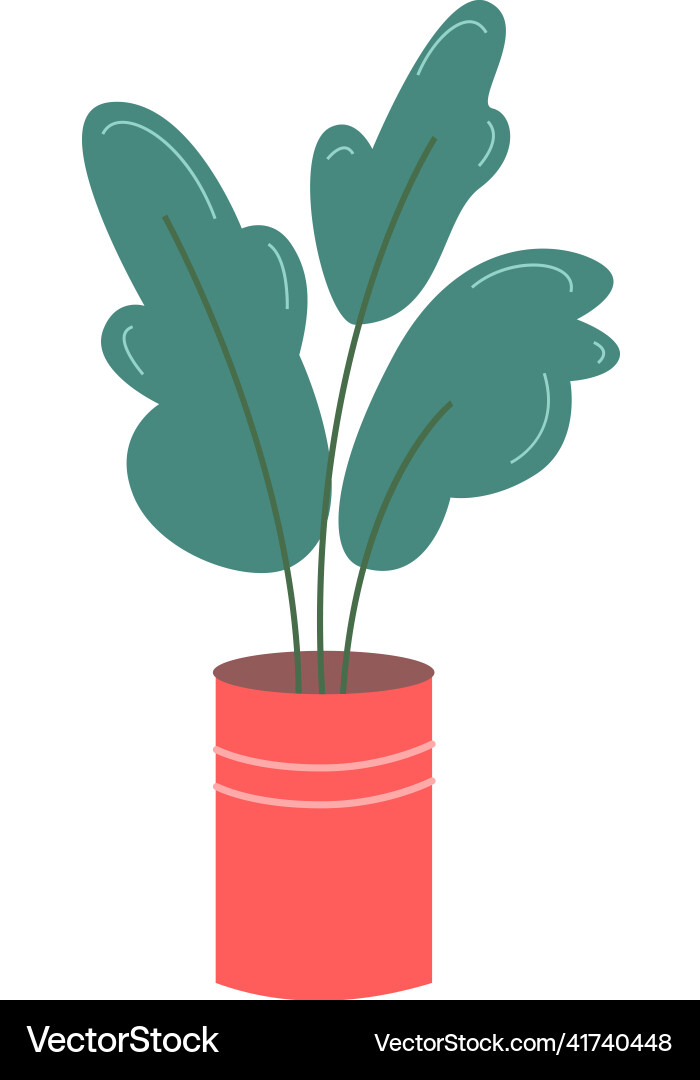 Interior greenery house green plant cozy home Interior greenery house green plant cozy home vector image