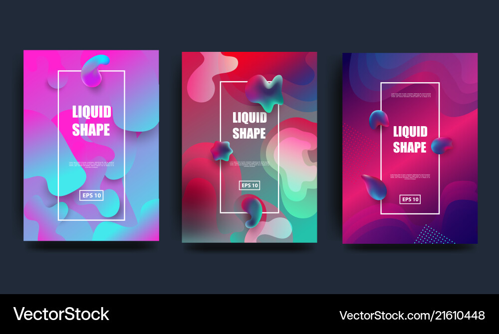 Liquid Color Gradient Abstract Background Vector Image