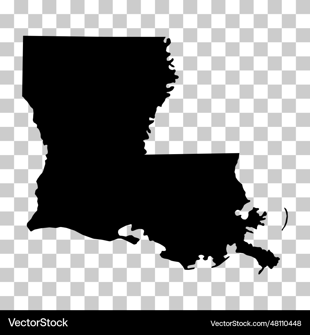 Louisiana map shape united states of america flat Louisiana map shape united states of america flat vector image