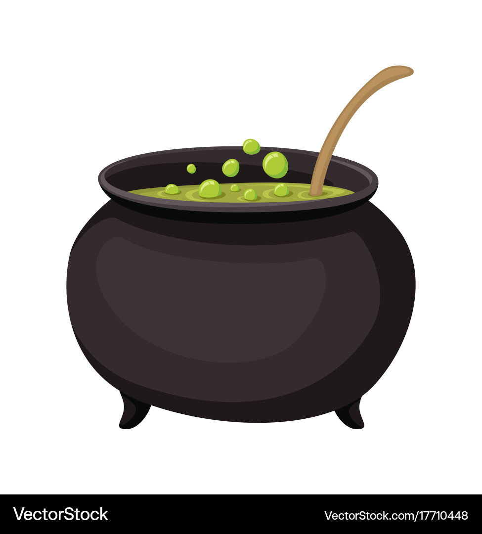 Magic Cauldron with Elixir vector image