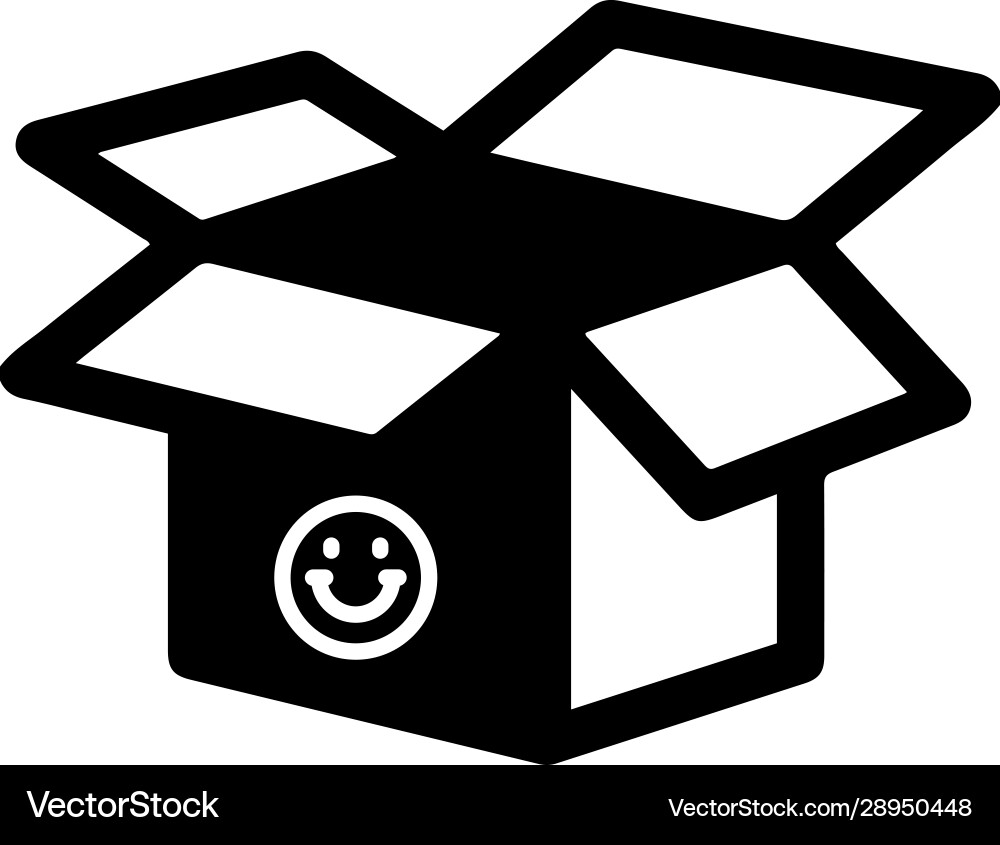 Open box icon empty packet Vector Image