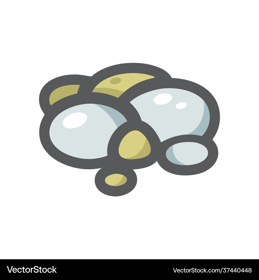 Pebble stone river rocks icon cartoon Pebble stone river rocks icon cartoon vector image