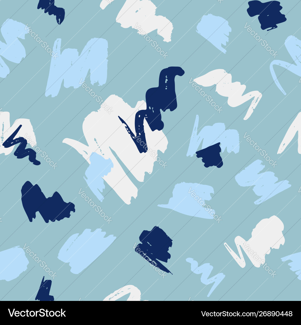 Seamless geometric pattern with abstract brush Seamless geometric pattern with abstract brush vector image