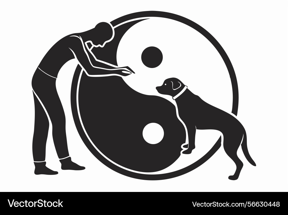 Yin and yang concept depicting harmony between Vector Image