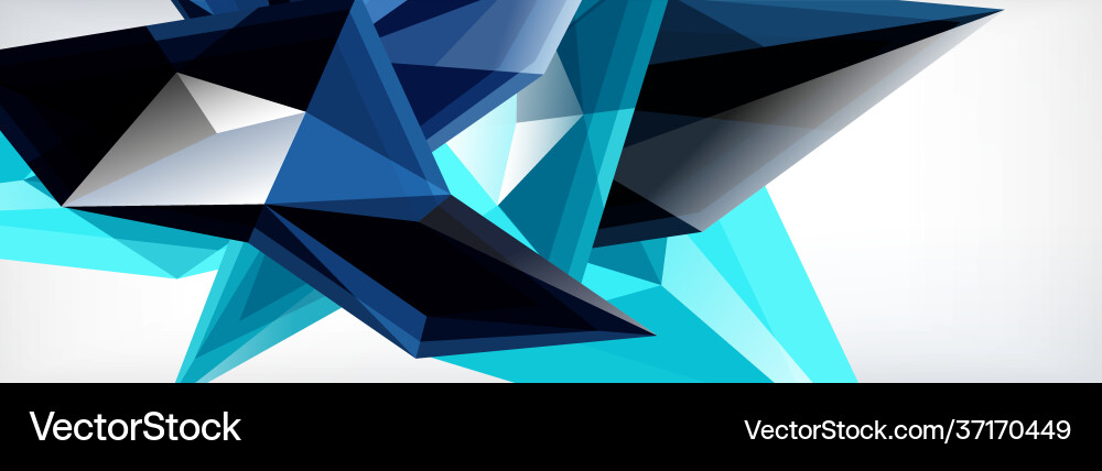 3d triangles and pyramids abstract Vector Image