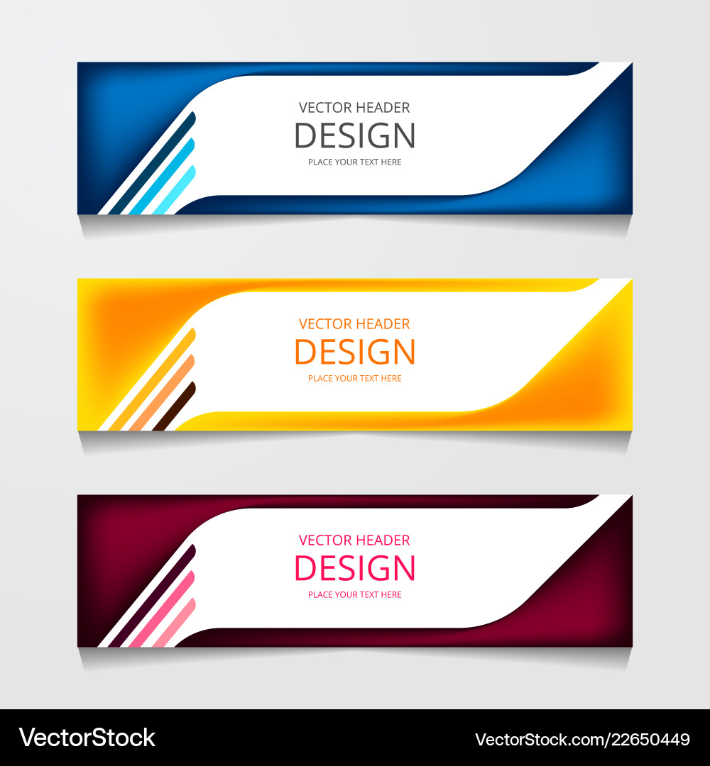 Abstract design banner web template with three Abstract design banner web template with three vector image