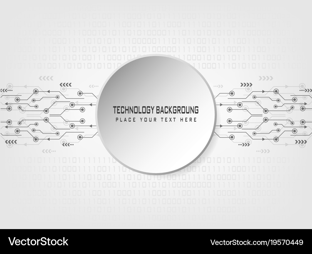 Abstract technology with binary code background vector image