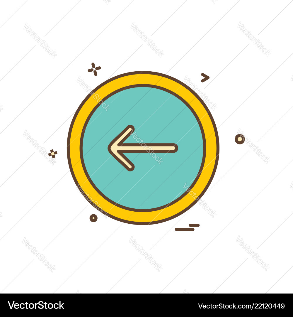 Arrow button icon design Vector Image