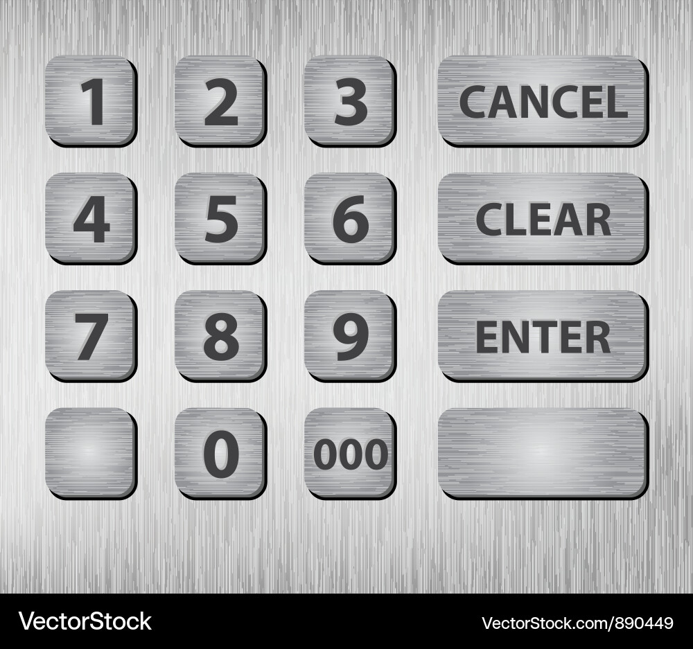 Atm buttons Vector Image