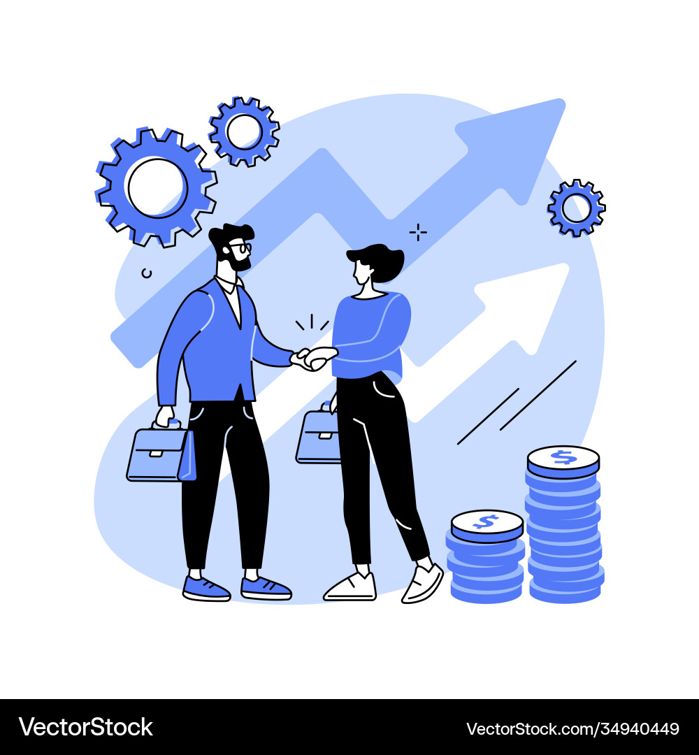 Business-to-business sales abstract concept Business-to-business sales abstract concept Vector Image