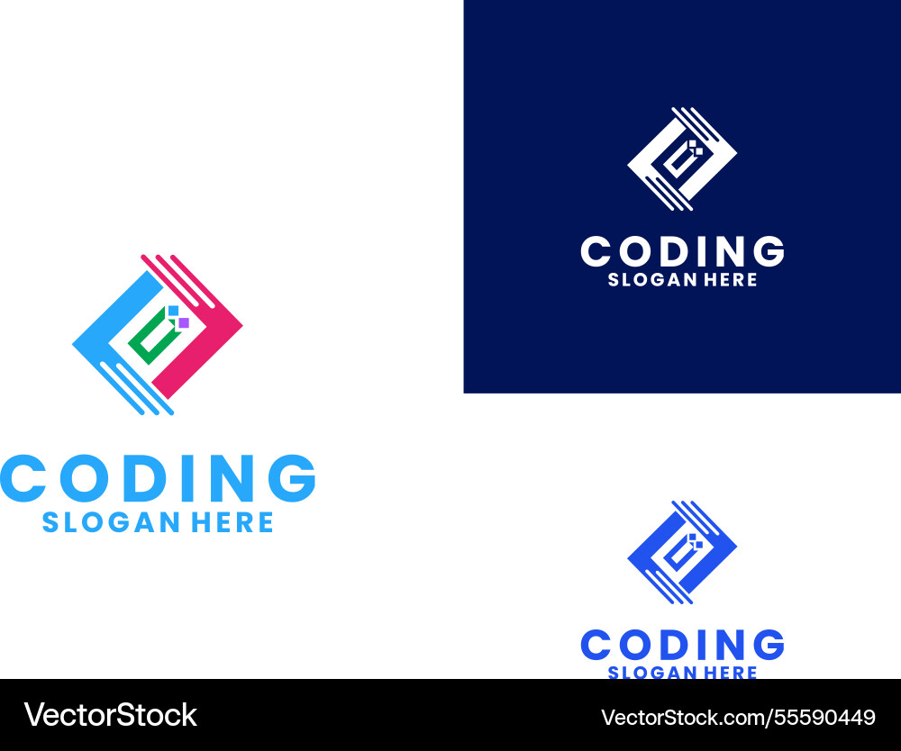 Code mit Pfeil Logo Design Codierung Code mit Pfeil Logo Design Codierung vektorbild
