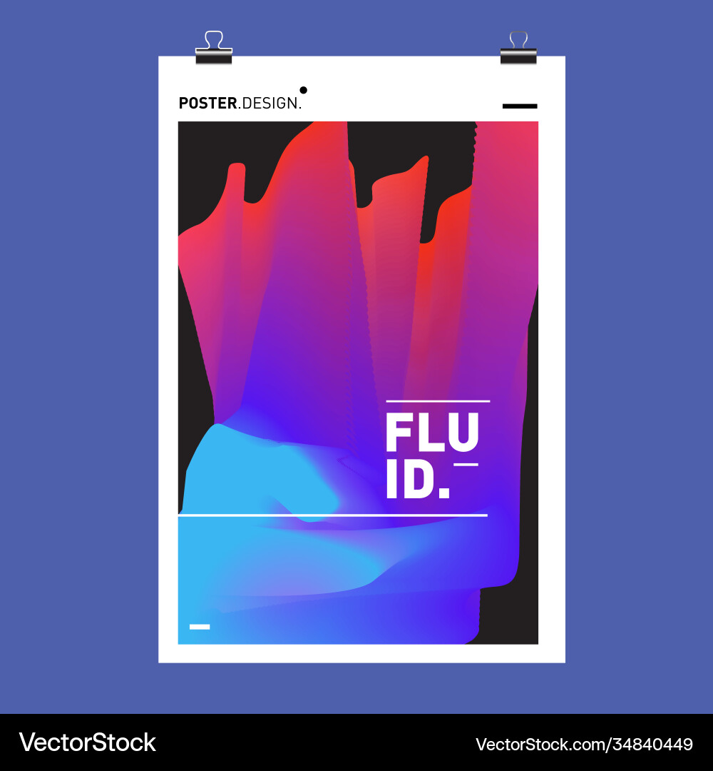 Colorful abstract fluid gradient pattern Vector Image