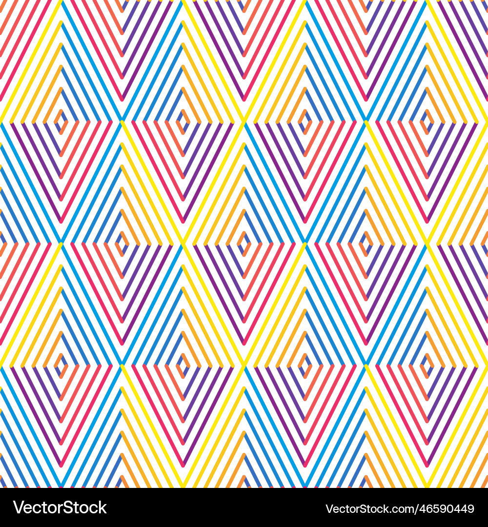 Colorful mosaic linear seamless pattern Colorful mosaic linear seamless pattern vector image