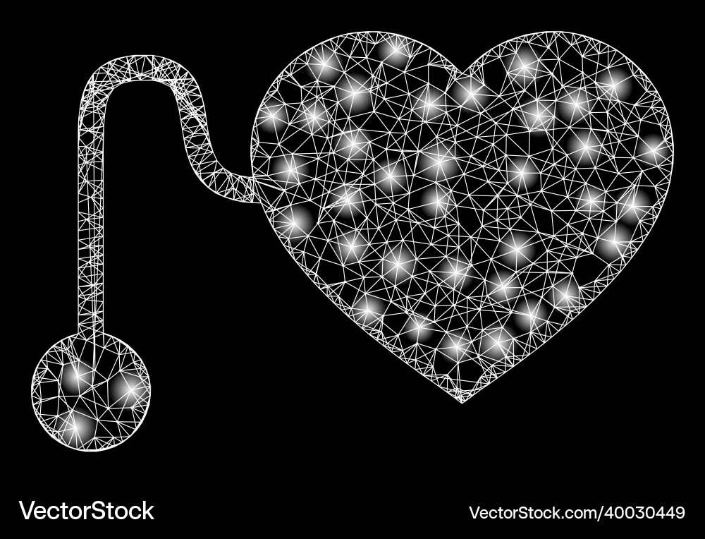 Constellation network mesh pacemaker with light Constellation network mesh pacemaker with light vector image