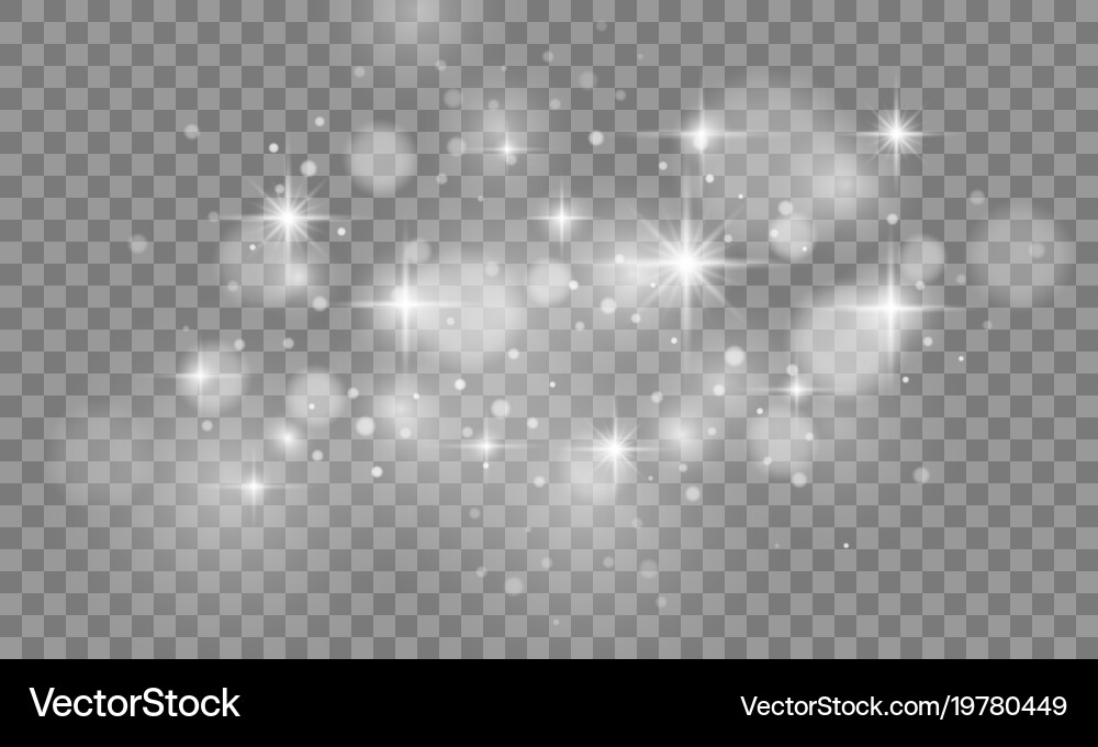 Glow Light Sparkle Effect Vector Image