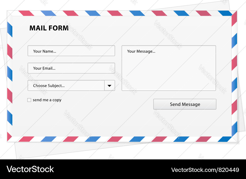 Mail Form Envelope vector image