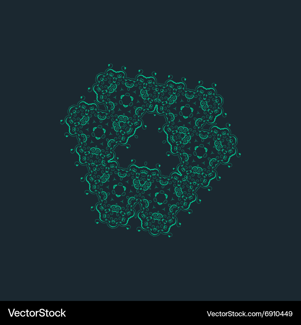 Ornamental background with pattern style Vector Image