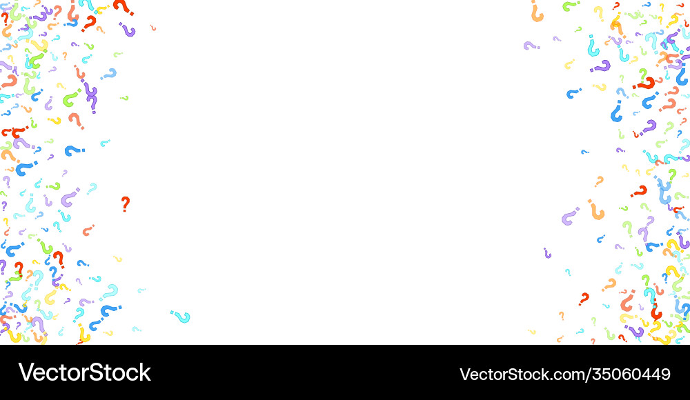 Question marks quiz doubt survey faq public poll vector image