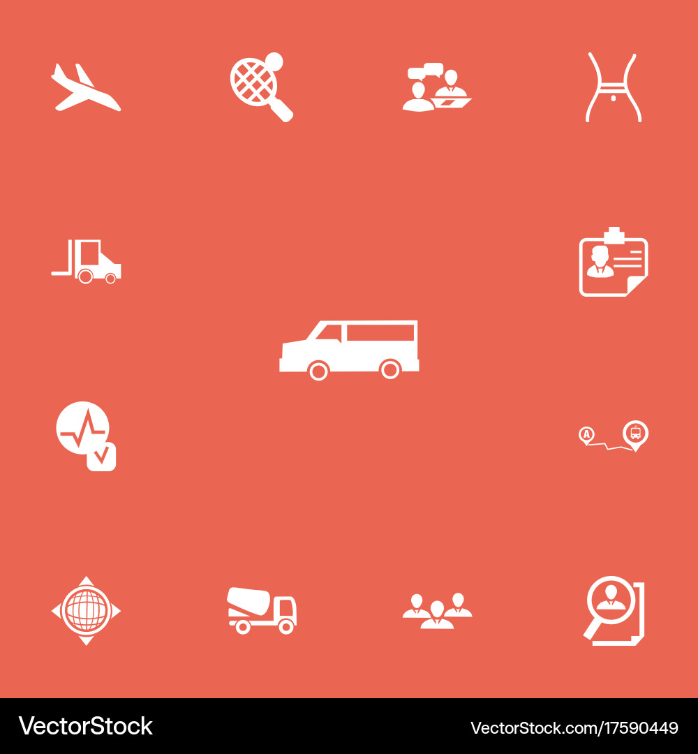Set of 13 editable complicated icons includes Vector Image